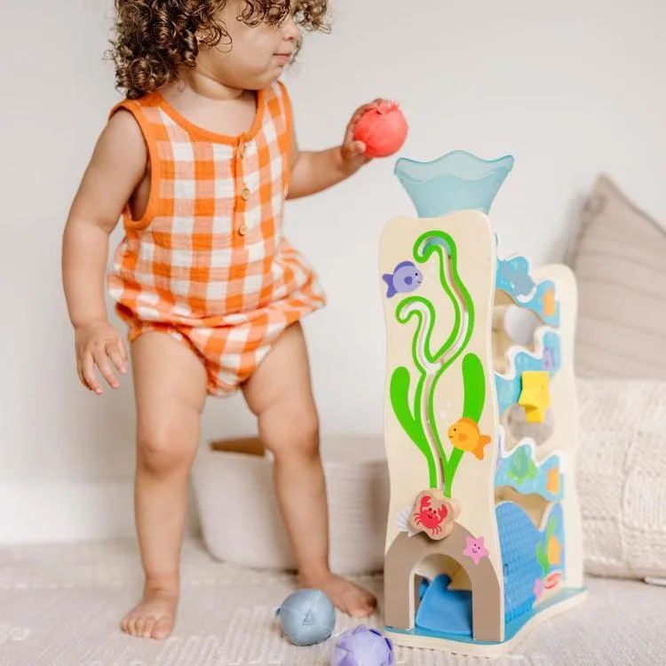 Melissa & Doug Rollables Wooden Ocean Slide