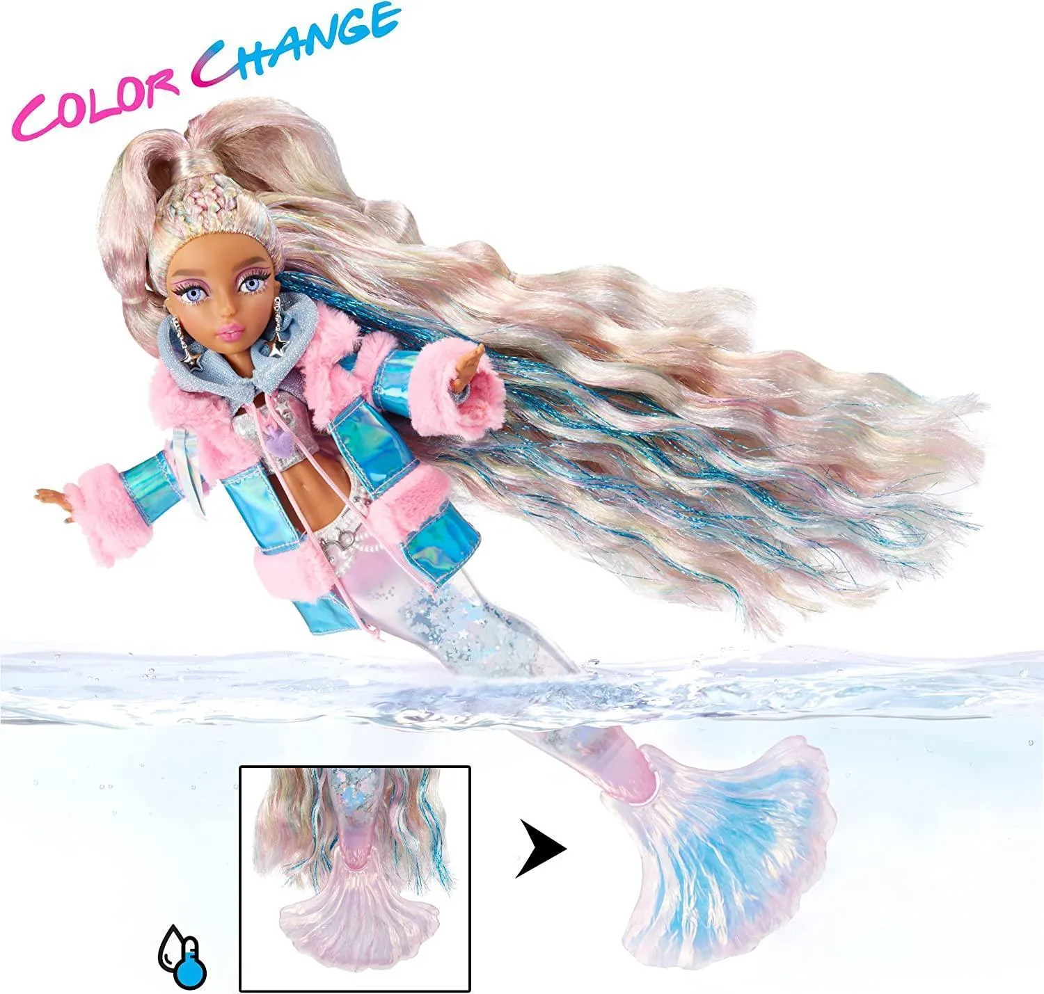 Mermaze Mermaidz Winter Waves Colour Change Fashion Doll - Kishiko