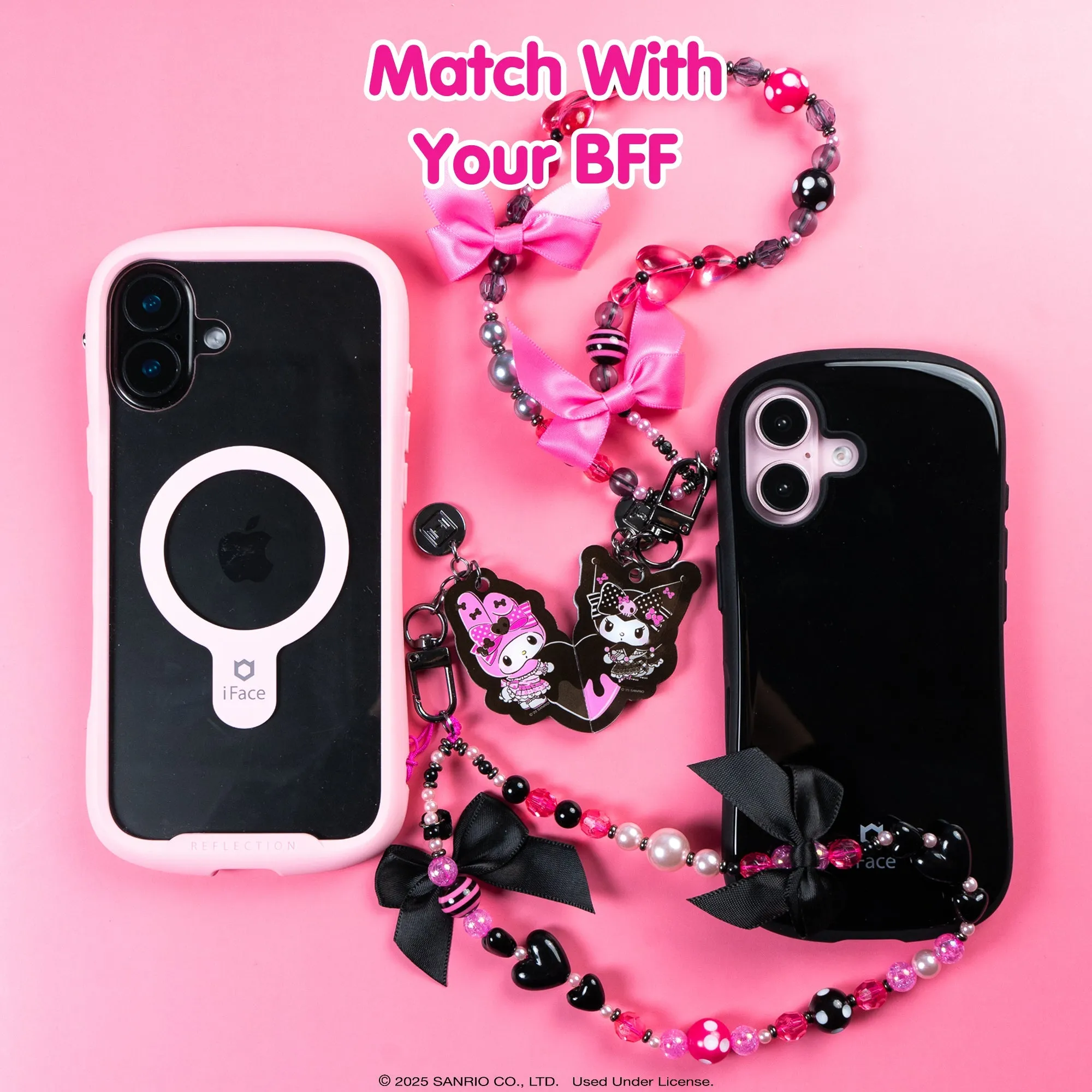 My Melody 50th & Kuromi 20th Anniversary 2-pc Bead Charm Strap Set SANRIO