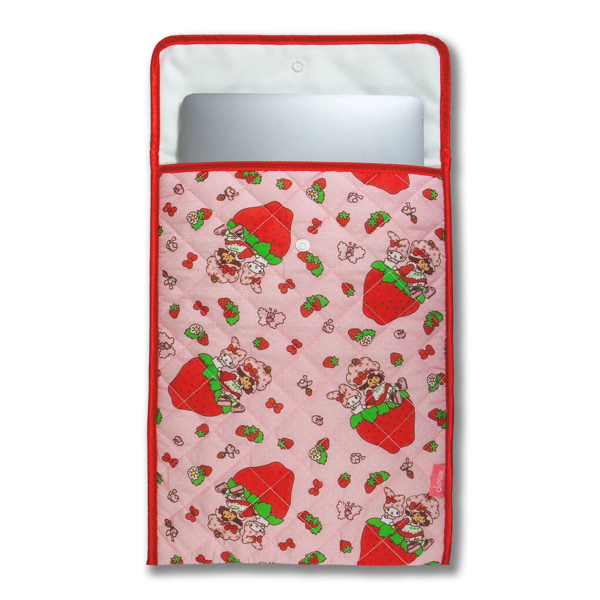 My Melody x Strawberry Shortcake Quilted Laptop Sleeve SANRIO