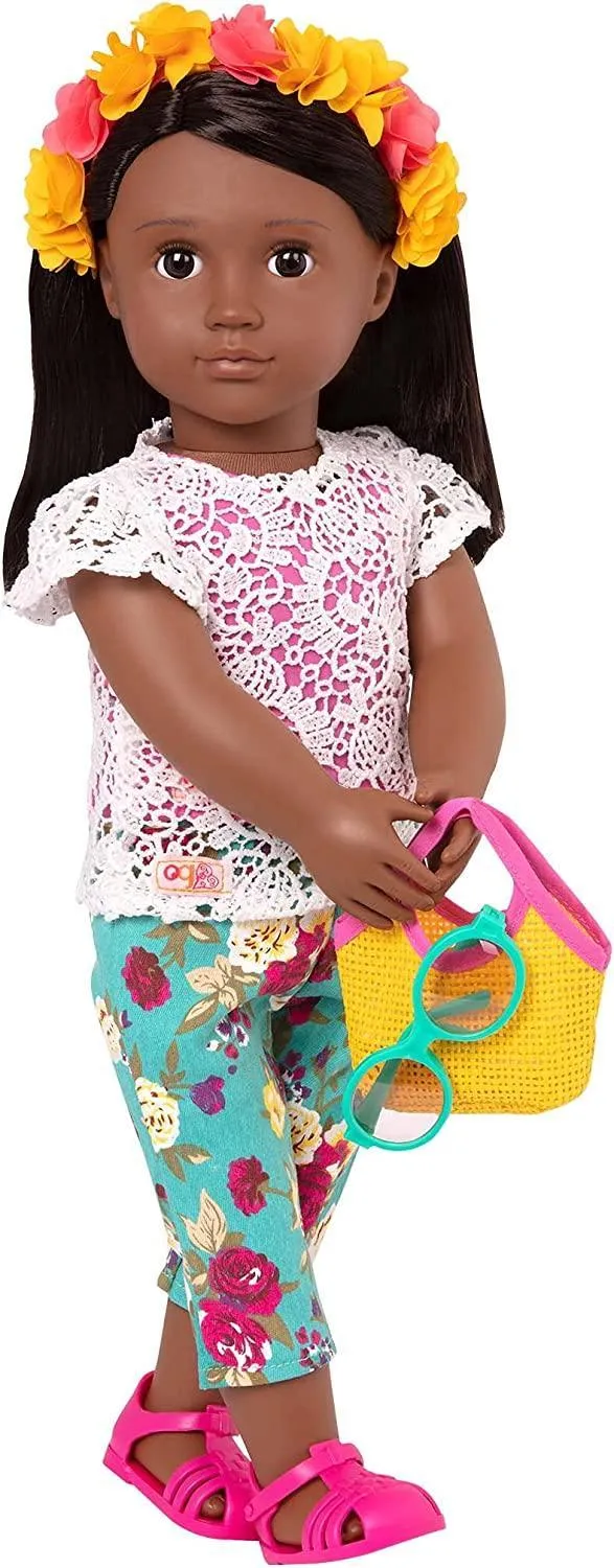 Our Generation Deluxe Doll Clothes - Trousers with Flowers