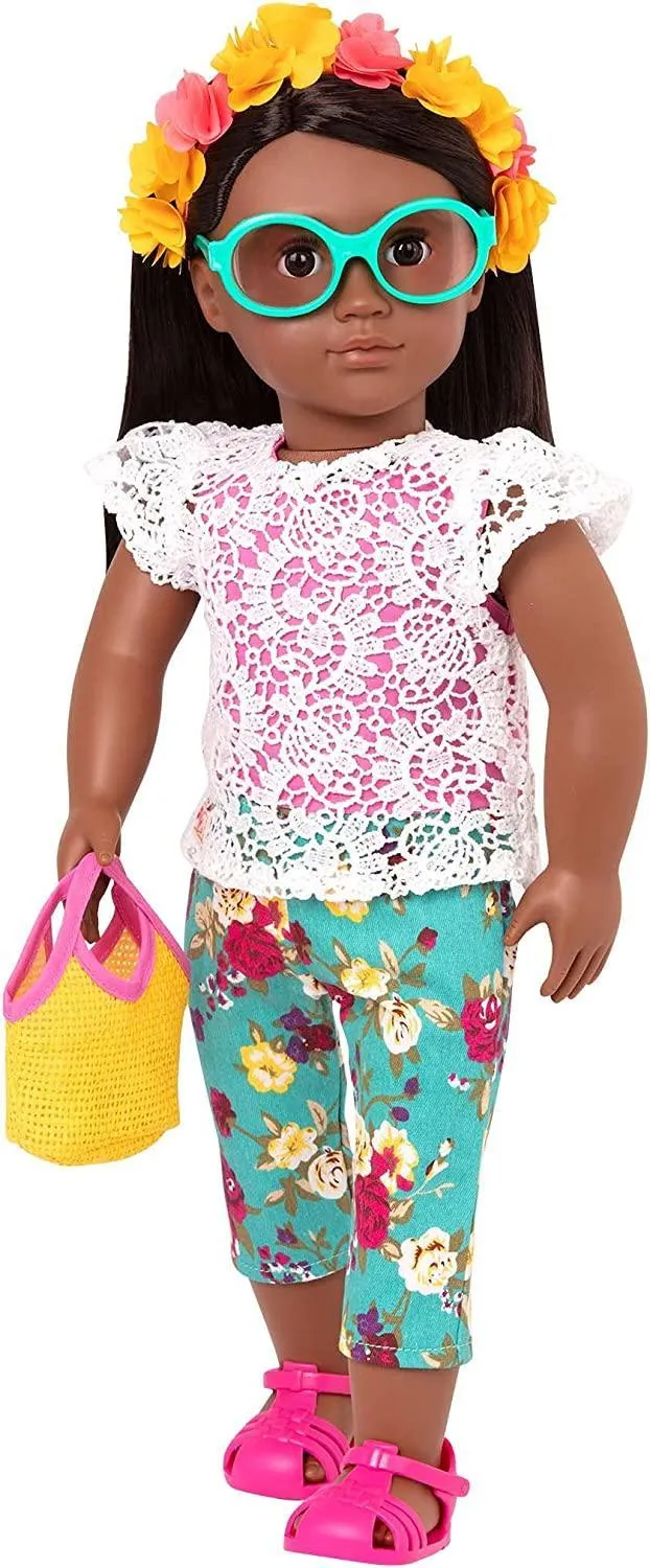 Our Generation Deluxe Doll Clothes - Trousers with Flowers