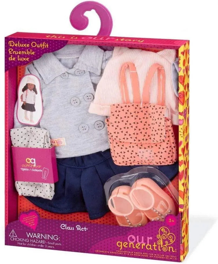 Our Generation Deluxe Doll Outfit - Skirt and Grey Jacket