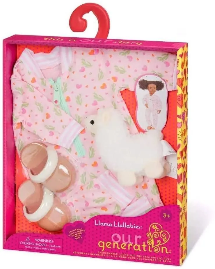 Our Generation Llama Llullabies Pyjamas Outfit for 18-inch Dolls