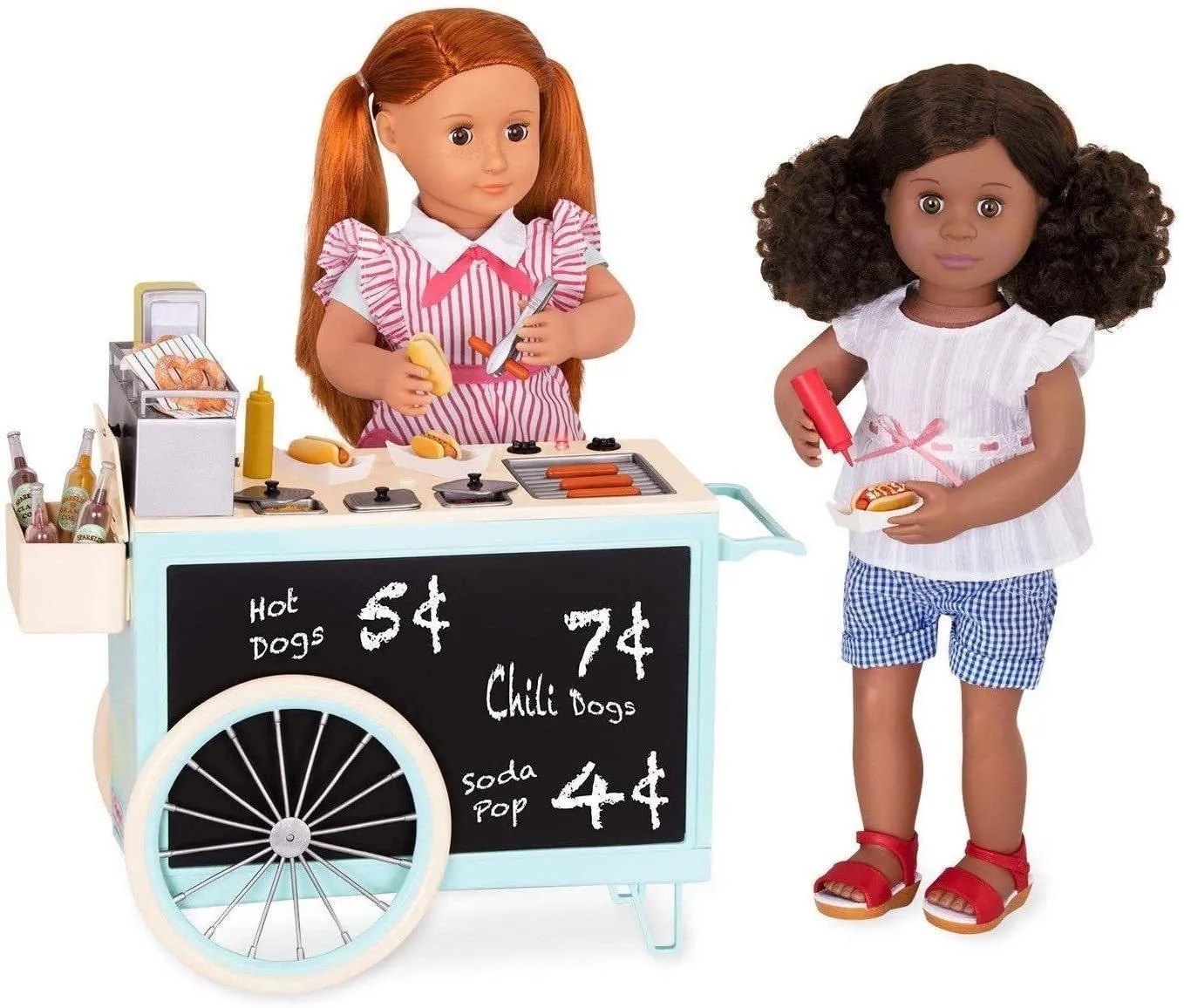 Our Generation Retro Hot Dog Cart and Accessories