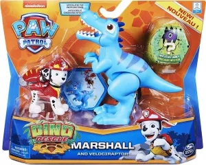 PAW Patrol Dino Rescue Marshall and Dinosaur Action Figure Set