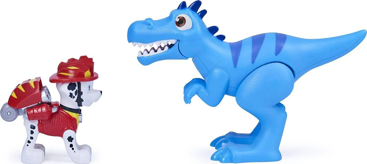 PAW Patrol Dino Rescue Marshall and Dinosaur Action Figure Set