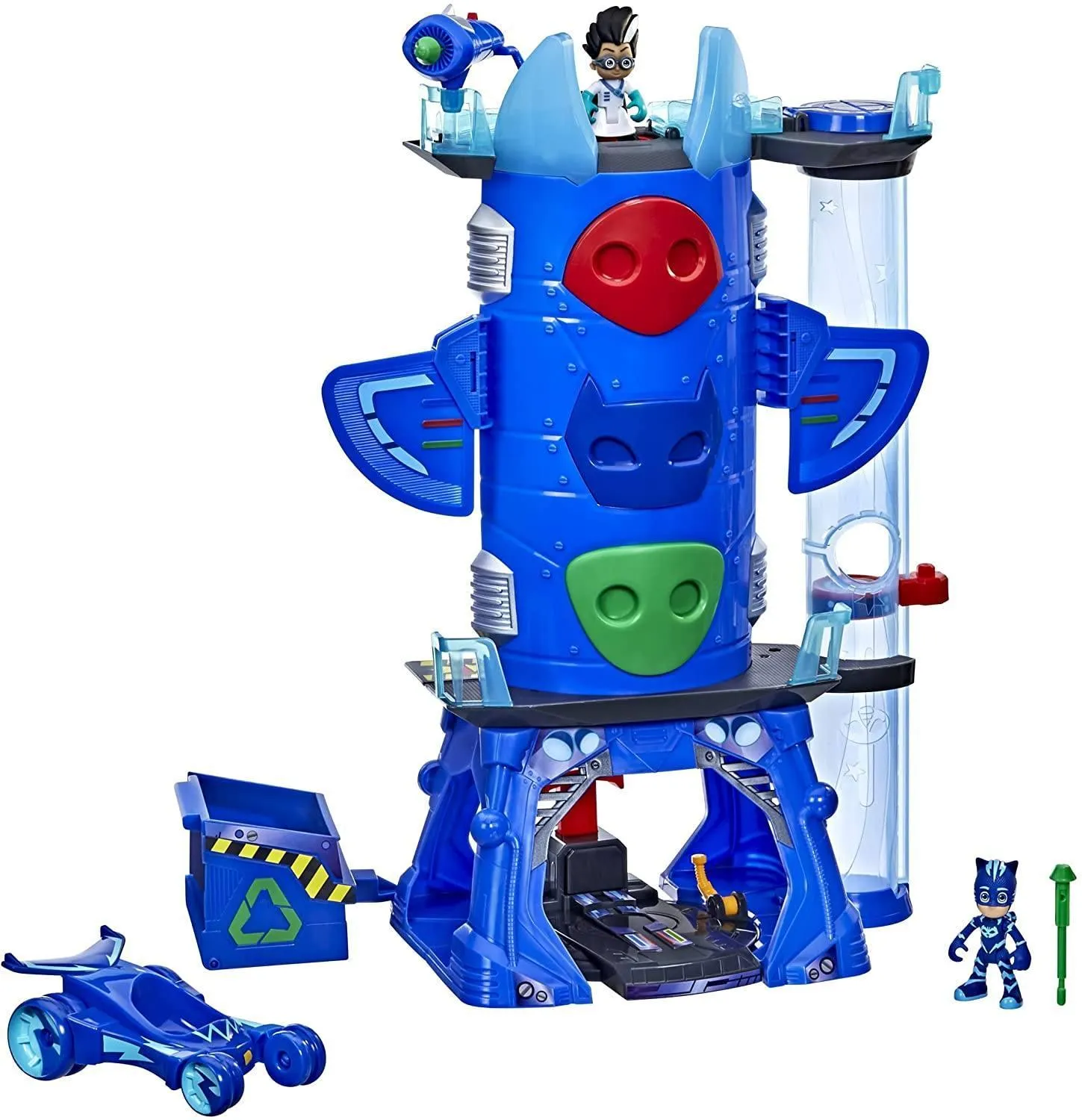 PJ Masks Deluxe Battle HQ  Headquarters Playset with 2 Action Figures and Vehicle