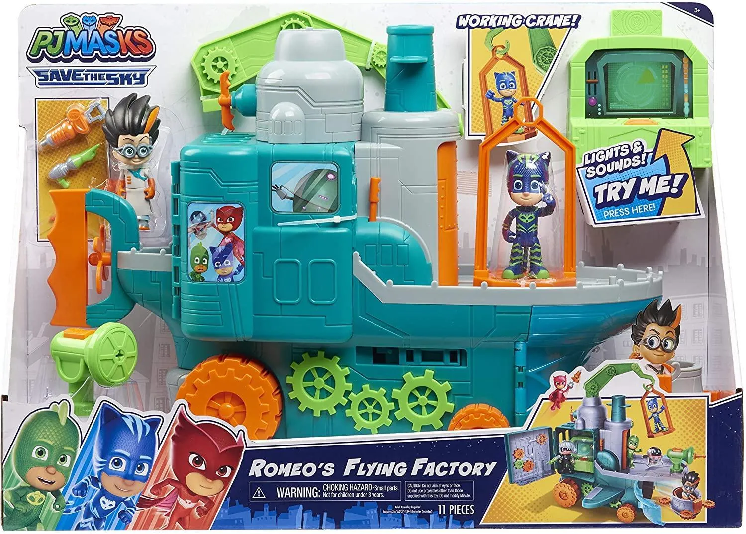 PJ Masks Romeo's Flying Factory Playset