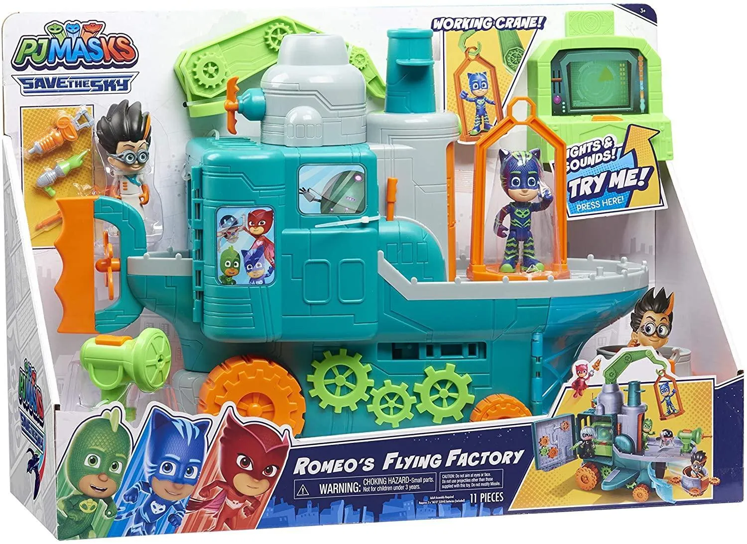 PJ Masks Romeo's Flying Factory Playset