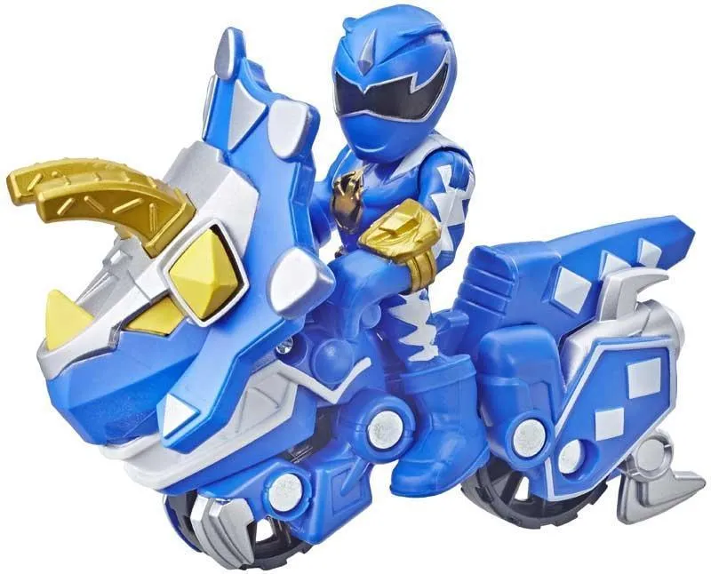 Power Rangers Playskool Heroes 2-Pack Figurines Blue Ranger and Raptor Cycle2-Pack