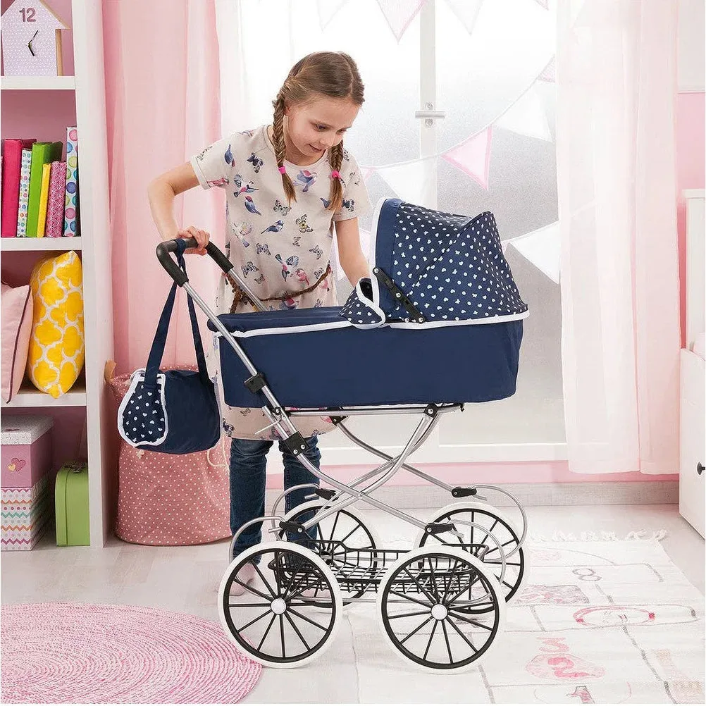REIG Classic Deluxe Doll Stroller - Blue