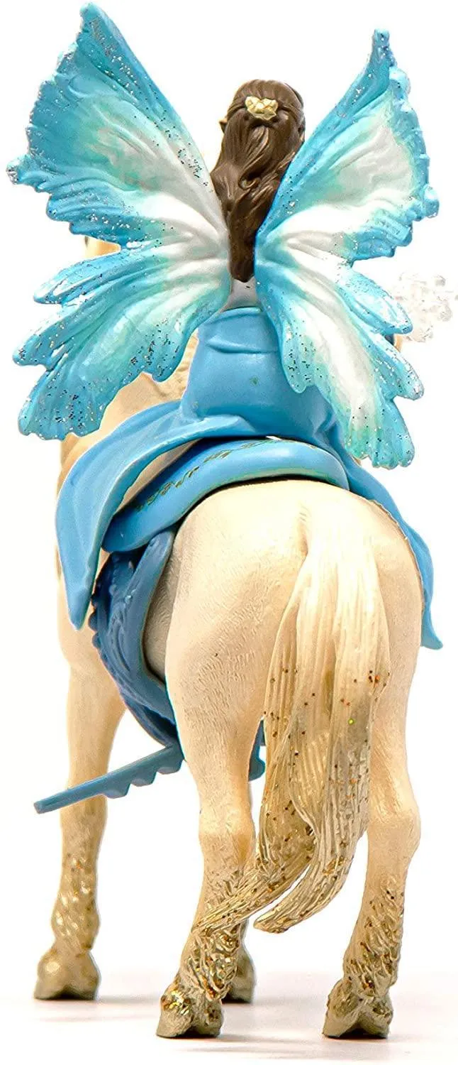 SCHLEICH 42508 Eyela Riding On Golden Unicorn Figure
