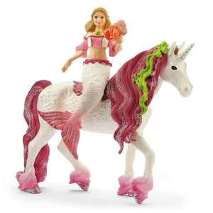 Schleich 70593 Mermaid Feya On Underwater Unicorn Figure