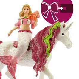 Schleich 70593 Mermaid Feya On Underwater Unicorn Figure