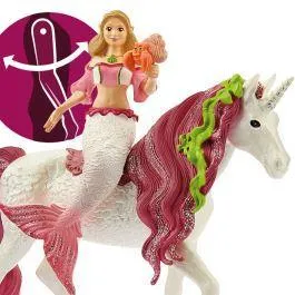 Schleich 70593 Mermaid Feya On Underwater Unicorn Figure