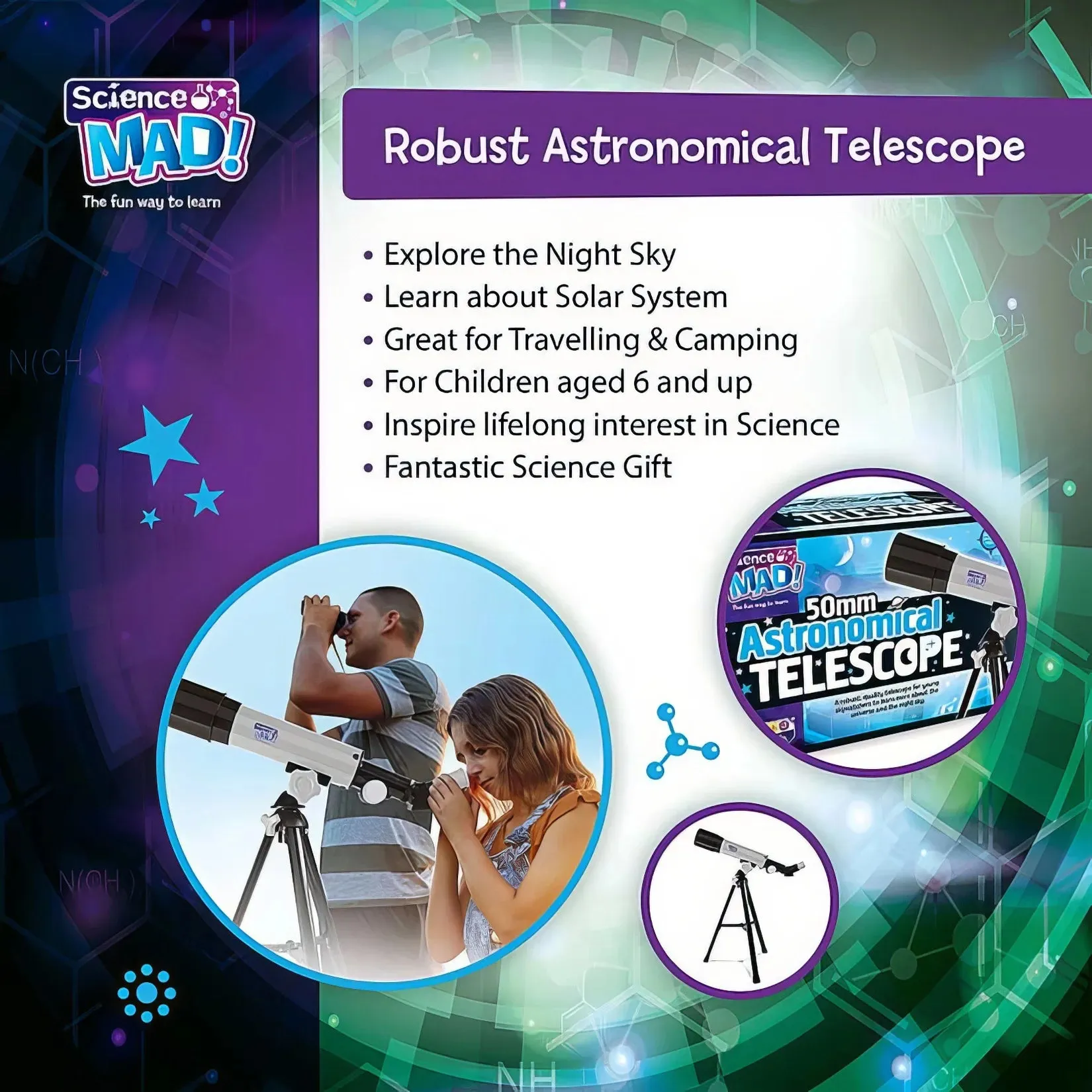 Science Mad 50mm Astronomical Telescope