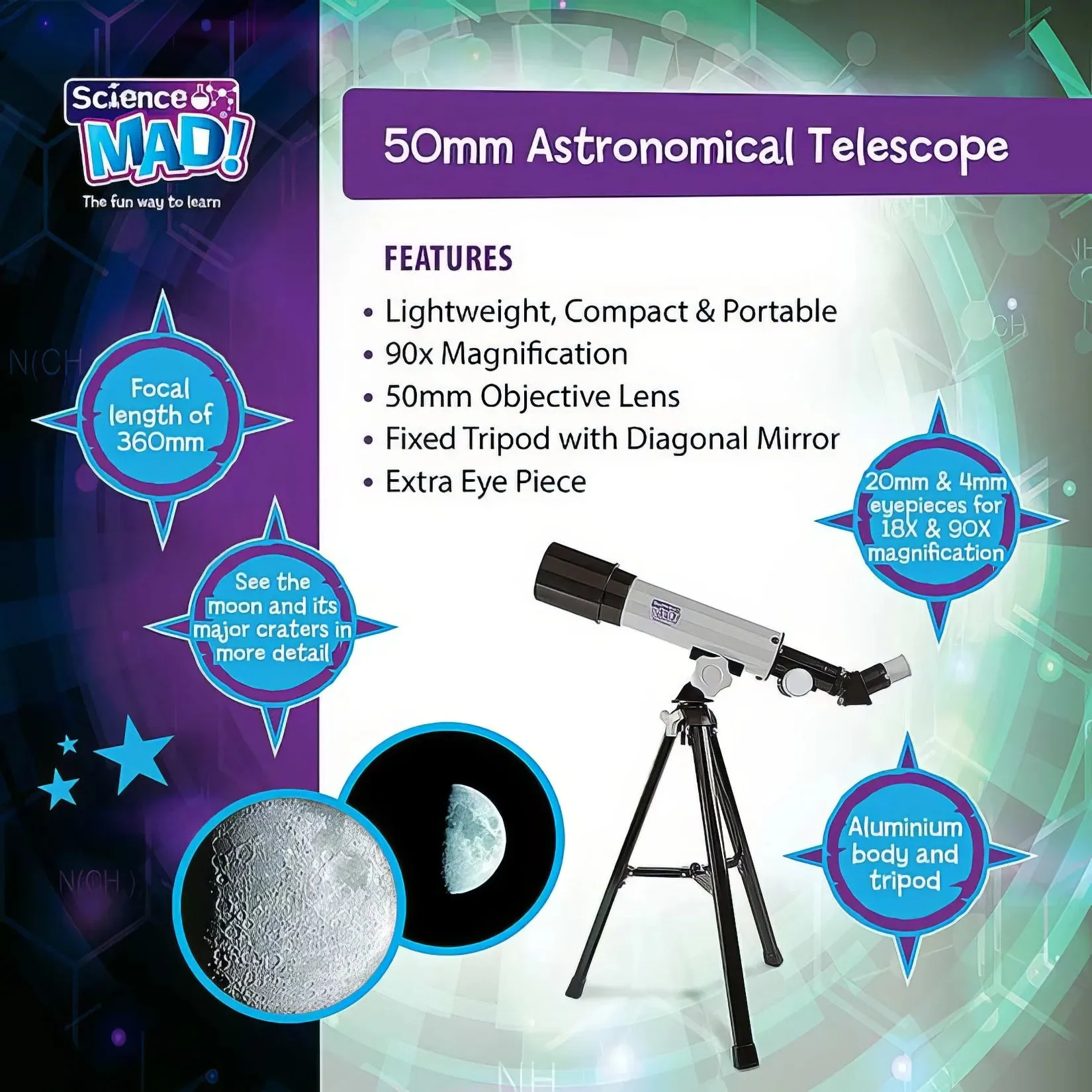 Science Mad 50mm Astronomical Telescope