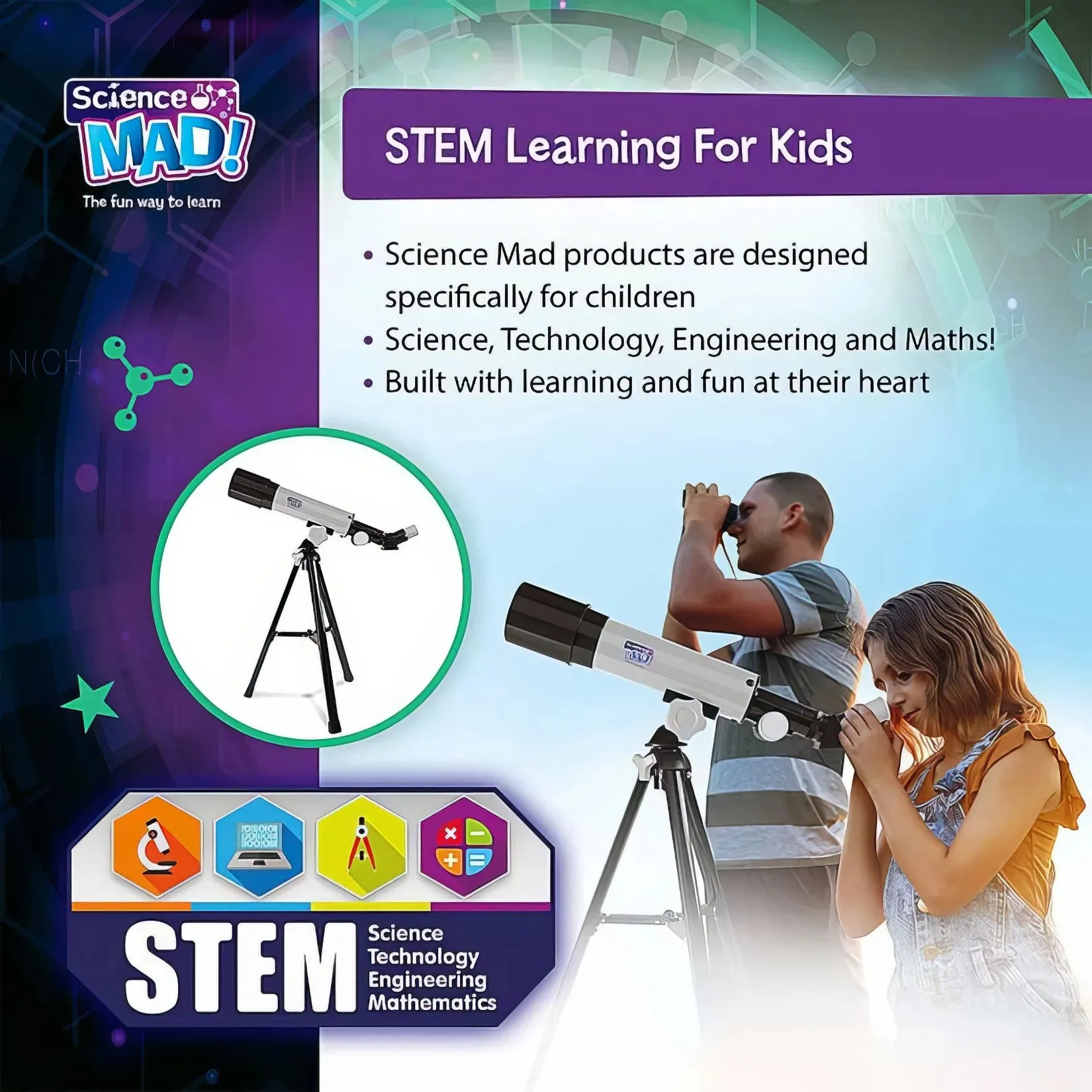 Science Mad 50mm Astronomical Telescope