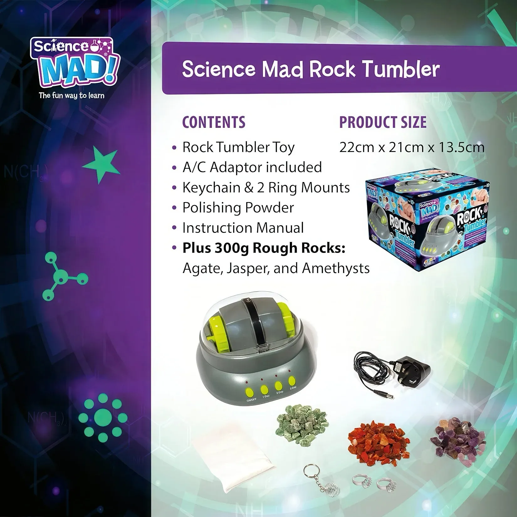 Science Mad Rock Tumbler Machine
