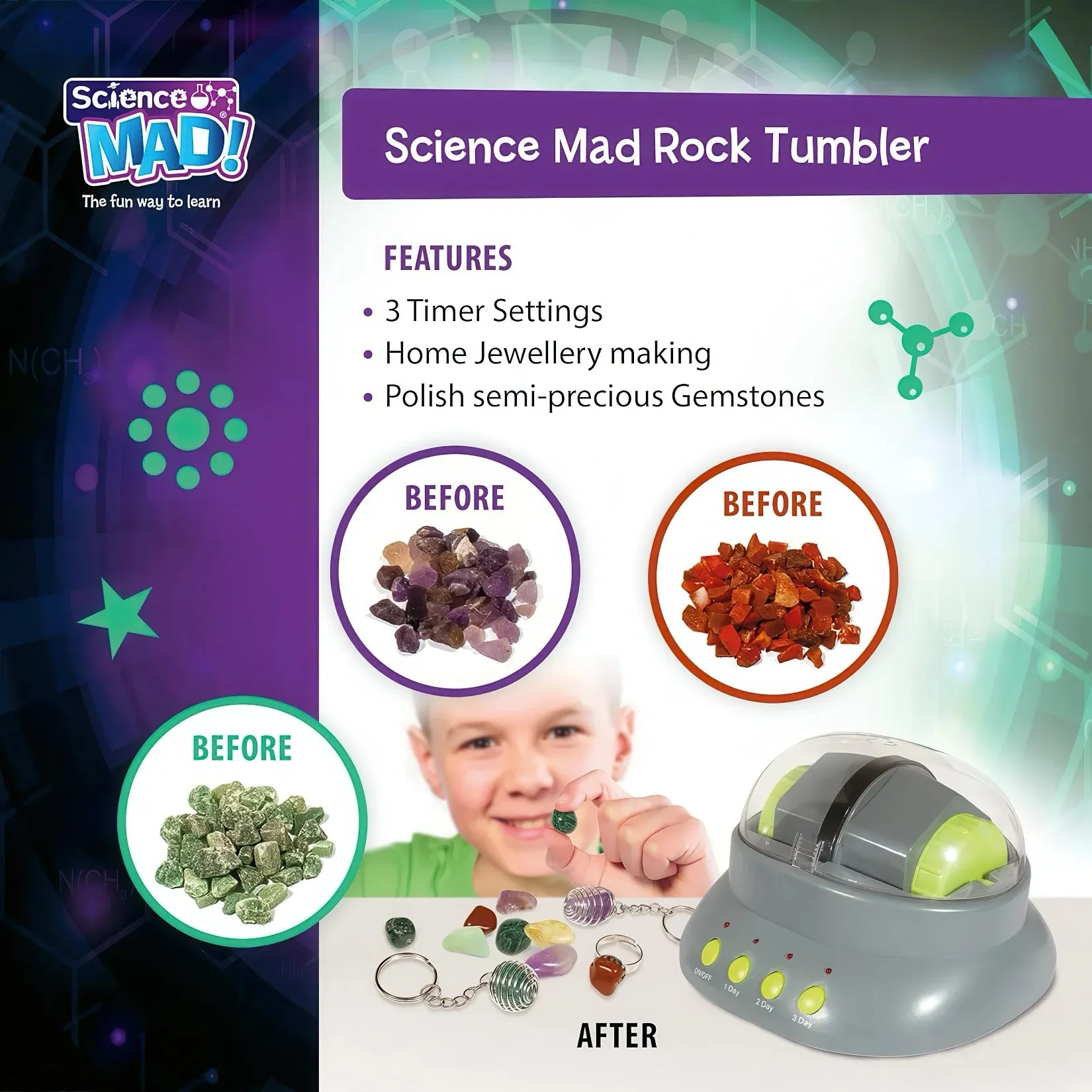 Science Mad Rock Tumbler Machine