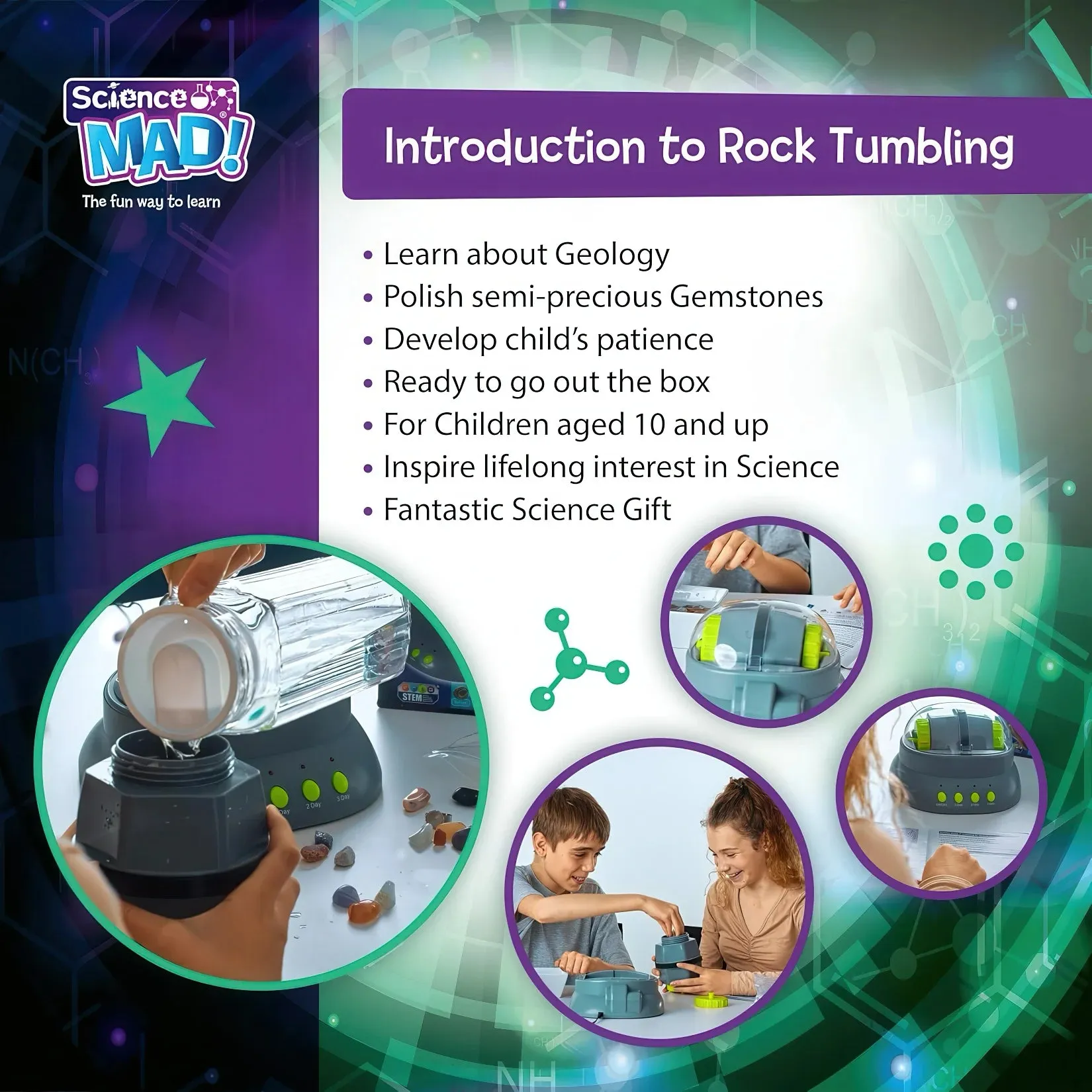 Science Mad Rock Tumbler Machine