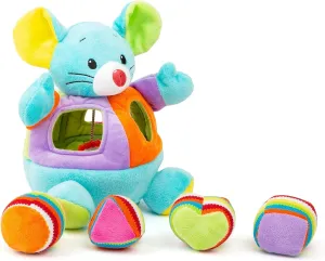 Small Foot - Shape Sorter Mouse Plush with Rattle