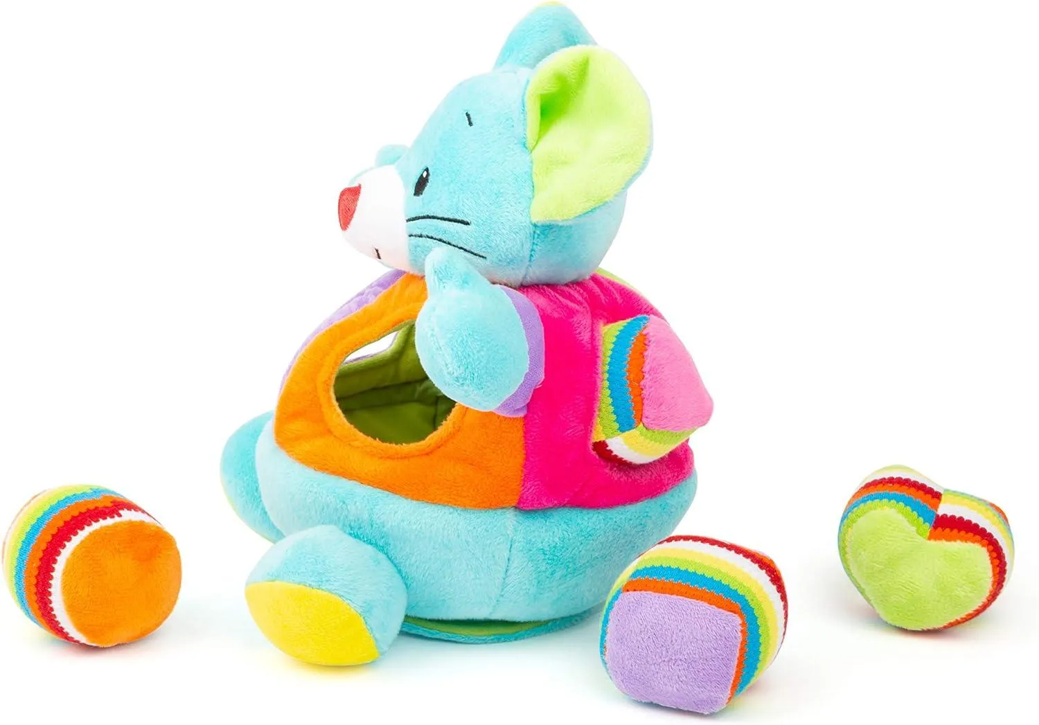 Small Foot - Shape Sorter Mouse Plush with Rattle