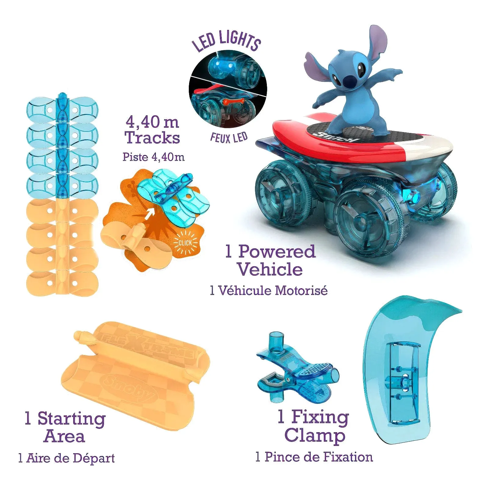 Smoby Stitch FleXtreme Race Track Car Discovery Set