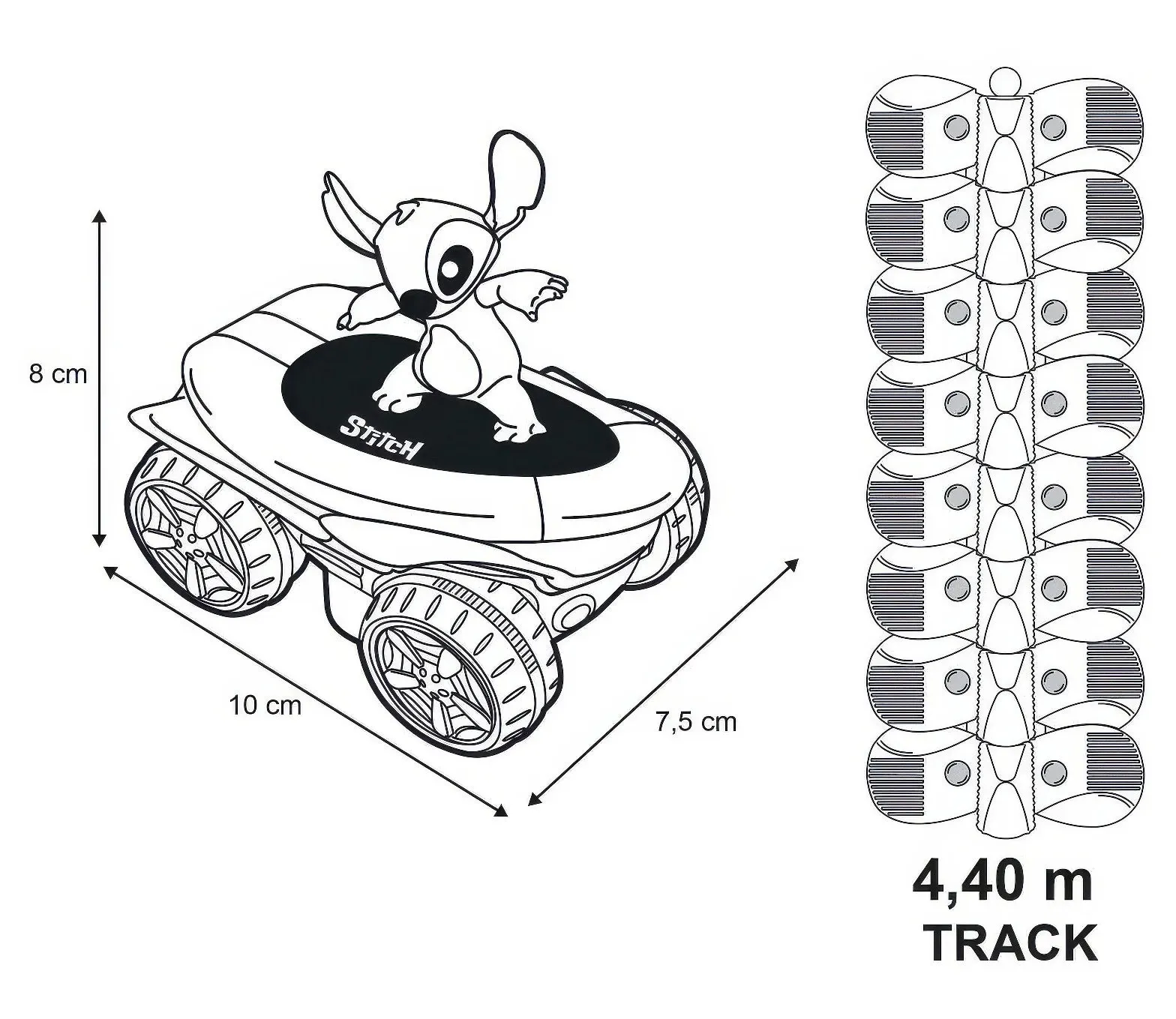 Smoby Stitch FleXtreme Race Track Car Discovery Set
