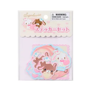 Sugarbunnies 16-pc Sticker Pack (Heisei Fluffy Heart Series) SANRIO