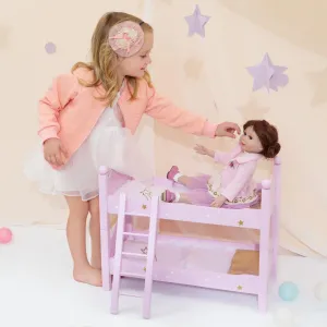 Teamson USA Twinkle Stars Princess 18-inch Doll Double Bunk Bed