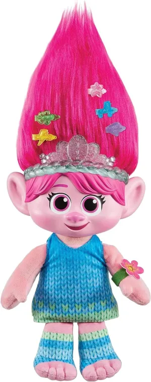 Trolls Hair Pops Surprise Poppy Feature Interactive Soft Doll