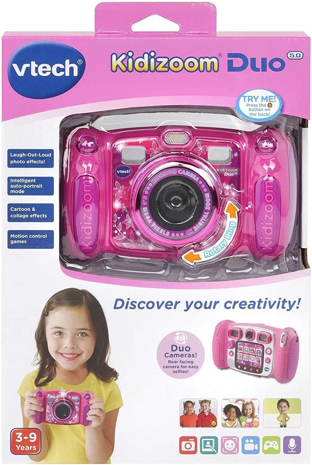 VTech Kidizoom Duo 5.0 Kids Digital Camera - Pink