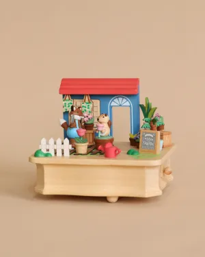 Wooden Fox Gardener Music Box Odin Parker