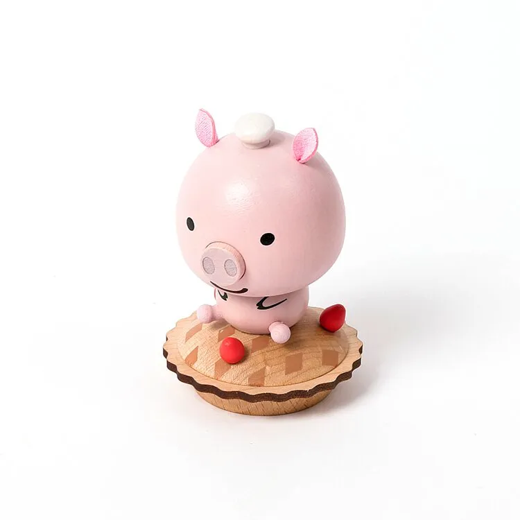 Wooden Pig Bobblehead Odin Parker