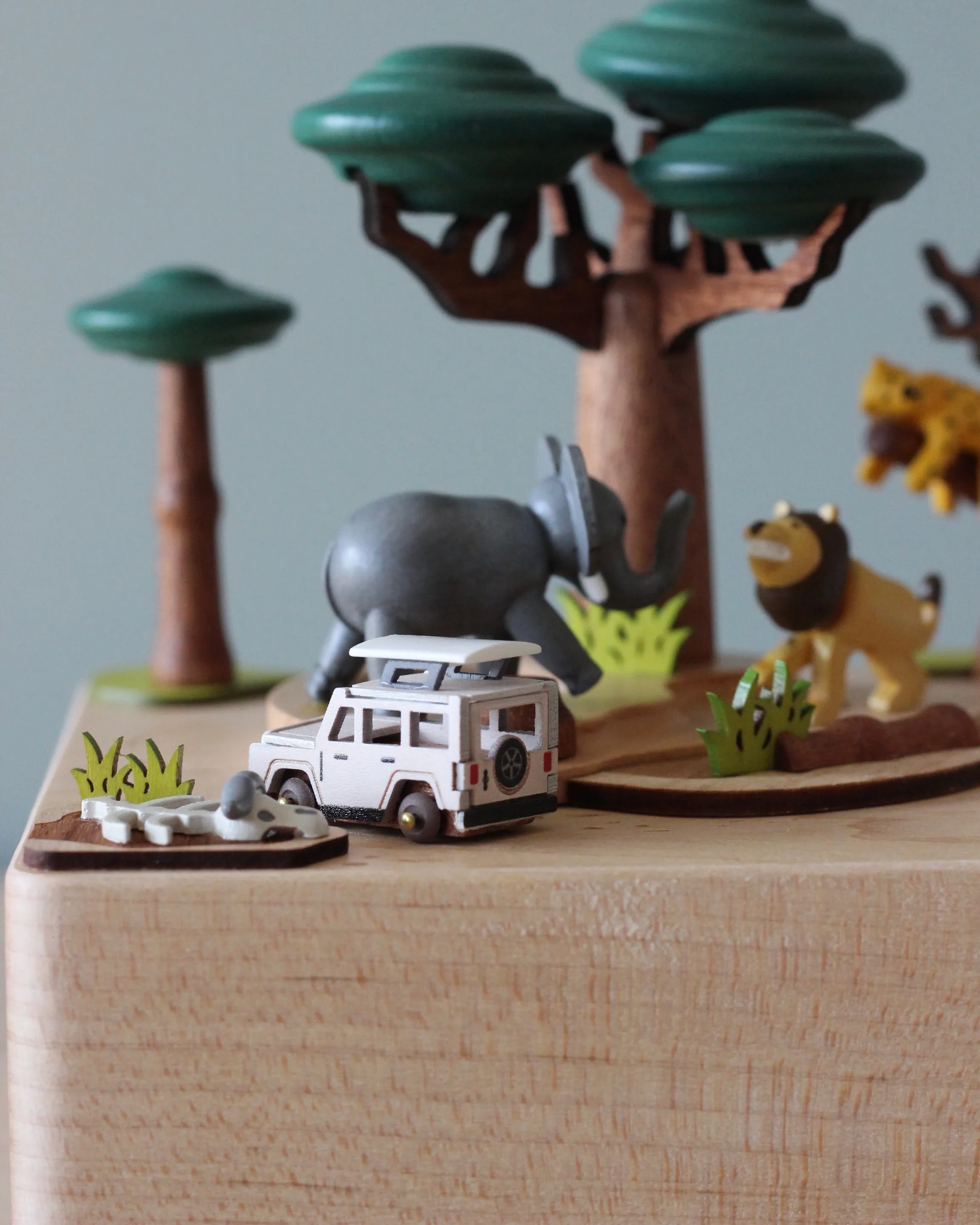 Wooden Safari Music Box Odin Parker