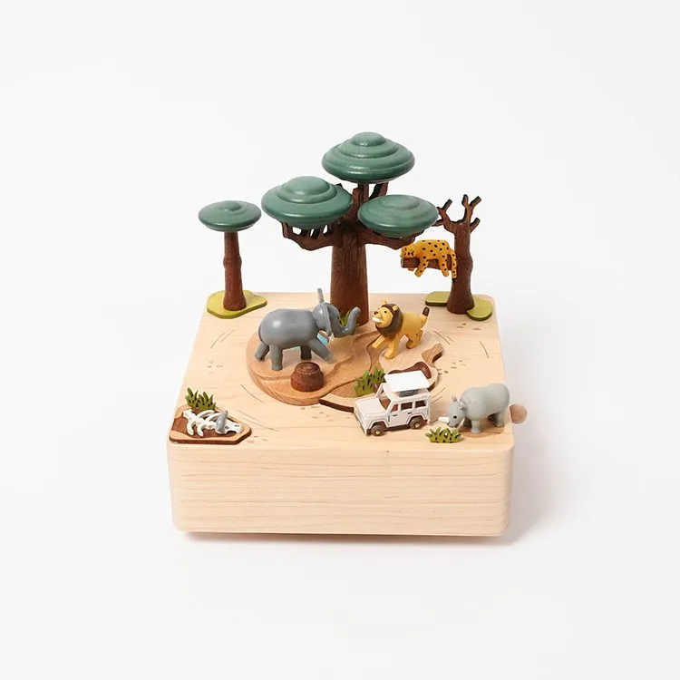 Wooden Safari Music Box Odin Parker