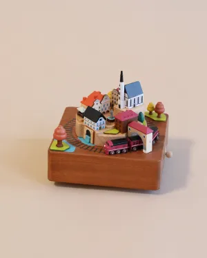 Wooden Train Music Box - European Town Odin Parker