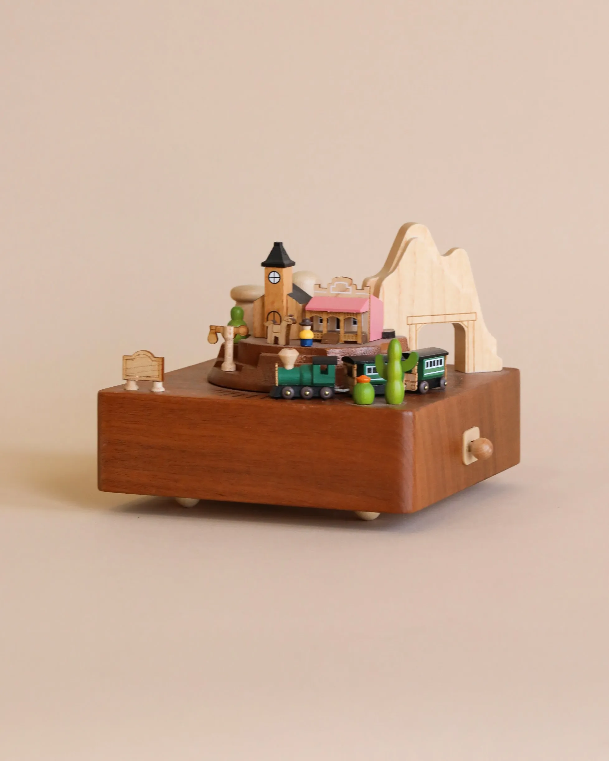 Wooden Train Music Box - Western Town Odin Parker