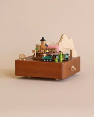 Wooden Train Music Box - Western Town Odin Parker