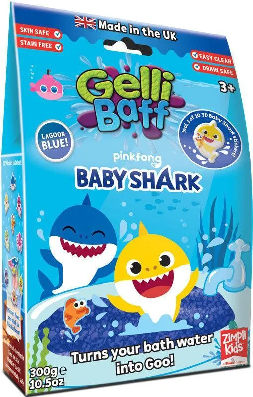 Zimpli Kids Baby Shark - Gelli Baff - 300g Assortment