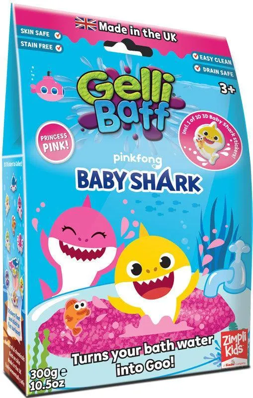 Zimpli Kids Baby Shark - Gelli Baff - 300g Assortment