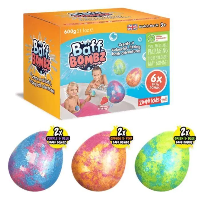 Zimpli Kids Fizzing Baff Bombz Egg Pack - 6 Bath Pack